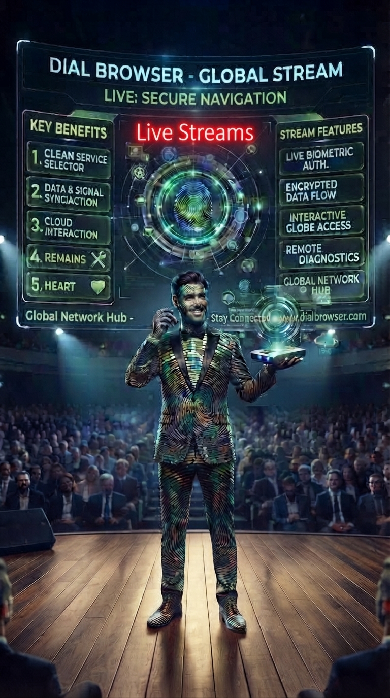 Dial Browser Global Stream — live biometric broadcast