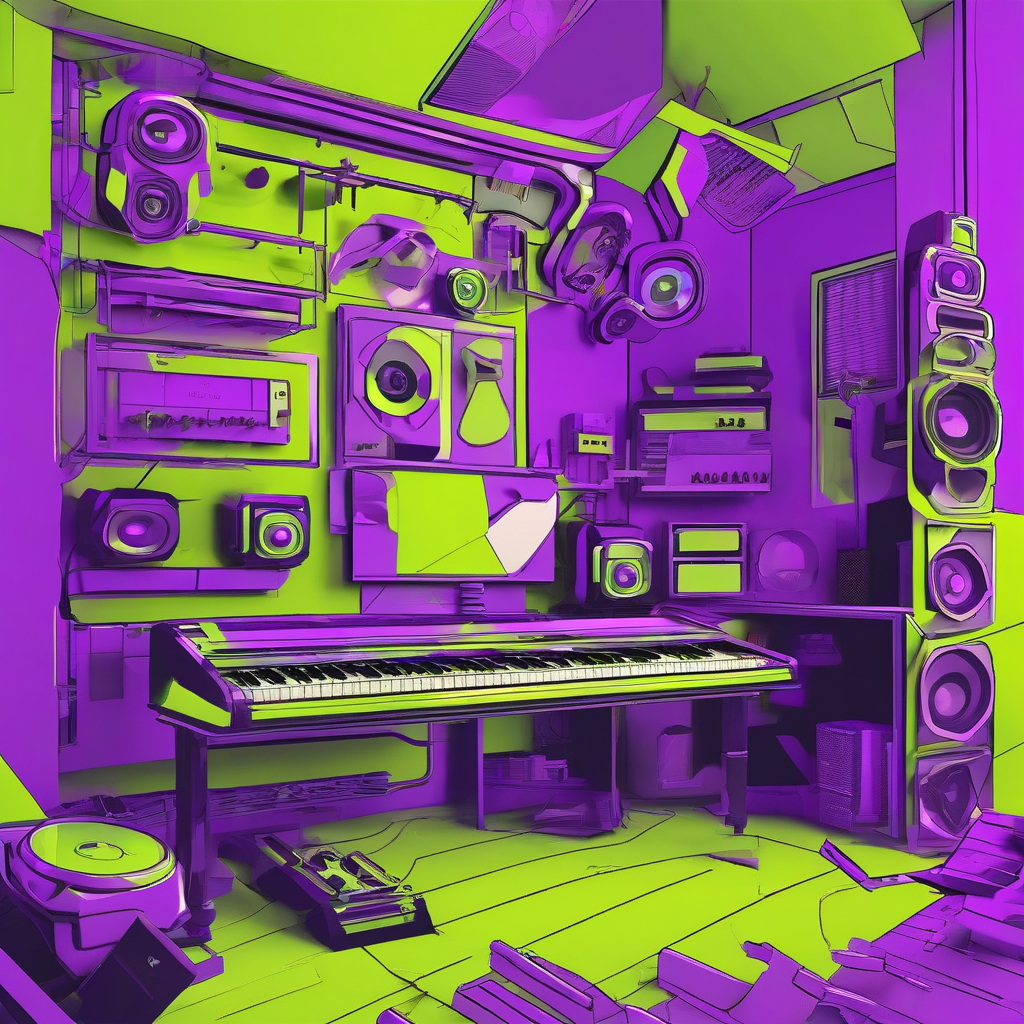 1 Call Artist studio — synthwave production room